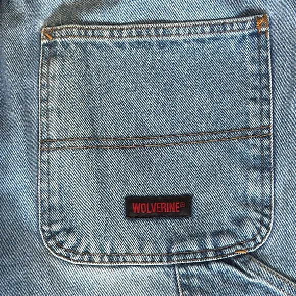 Wolverine Blue Denim Carpenter Style Denim Jeans. Medium Wash. Size 36 X 32. - Picture 6 of 9